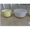 Image 3 : 3 Milk Glass Sunbeam Mixer Glass Bake, Mixing Bowls, Yellow Sunbeam Bowl