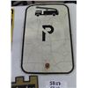 Image 2 : Assorted Tin + Metal Signs ; No Parking, Fire Zone, Snowmobile Crossing, 