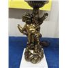 Image 2 : 3 Brass Figural Lamps- 1 without Globe
