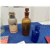 Image 4 : Assorted Medical Bottles ; Blue Poison Bottle No Skull, Cough Medicine,