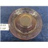 Image 2 : Green Uranium Glass?? Pitcher, Pink Rose depression Glass Bowl + Tray