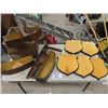 Image 1 : 5 Trophy Plaques, Sewing Machine Drawers, Butter Box 