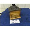 Image 1 : Small Wood + Cast Iron Coffee Grinder 6" x 6" x 9" 