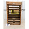 Image 4 : Solid Wood Office Organizer 10 Tray Paper/ Letter Holder 10" x 15" x 25" 