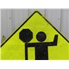 Image 2 : Flag Man Ahead Sign 35.5" x 35.5" 