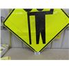 Image 3 : Flag Man Ahead Sign 35.5" x 35.5" 