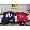 Image 1 : 2 Football Jerseys; Texans #80 Andre Johnson Sz Lg &  Buccaneers #5 Josh