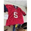 Image 2 : 2 Football Jerseys; Texans #80 Andre Johnson Sz Lg &  Buccaneers #5 Josh