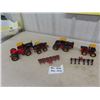 Image 1 : 4 Dealership Versatile Die Cast Tractors + 2 Implements