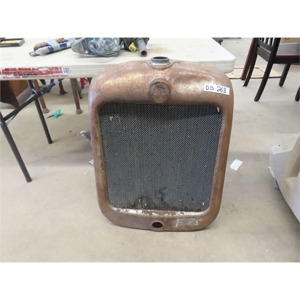 GMC Honeycomb Vintage Radiator with Chrome + GMC Tag - McSherry Auction ...