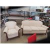 Image 1 : Living Room Couch + Chair - Wood Frame wih Detailing