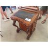Image 1 : Antique + Very Ornate Writing Desk - Captains Desk from Ship? - 4 Drawers 