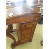 Image 2 : Antique + Very Ornate Writing Desk - Captains Desk from Ship? - 4 Drawers 