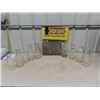 Image 1 : 9 Assorted  Clear Glass Milk Bottles - 1 is Thunder Bay, Small Metal Art 
