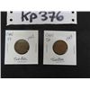 Image 1 : 1942 + 43 Canada 5 cent Coins- Tombac