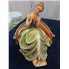 Image 2 : 3 Vintage Borsato Porcealin Figures ; Italy Woman on Couch with Bird, Man 