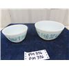 Image 1 : 2 Pyrex Bowls - White with Blue Harvest Scenes