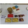Image 1 : Hewletts Rose Powder Tin, Assorted Gramophone Needles, Record Player