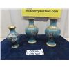 Image 1 : 3 Porcelain China Vases - Cloisonne