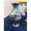 Image 2 : 3 Porcelain China Vases - Cloisonne