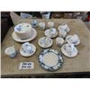 Image 1 : Assorted Bone China Cups + Saucers, Dessert Plates, Creamer, Dinner Plates 