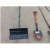 Image 2 : 5 Assorted Shovels ; Snow Pusher, 2 Spades, Scoop + Shovel 