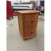 Image 1 : 2 Drawer Oak Night Table 16" x 17.5" x 28" 