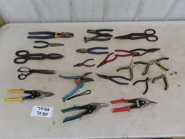 Assorted Pliers, Cutters, Snips