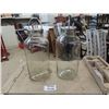 Image 1 : 2 Glass Jars with Chrome Tops - Milking Jugs? 23" Tall