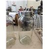 Image 3 : 2 Glass Jars with Chrome Tops - Milking Jugs? 23" Tall