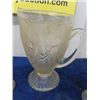 Image 2 : 4pcs Vintage Clear Depression Glass; Pitcher, Creamer, 2 Glasses