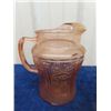 Image 2 : 5pcs Pink Depression Glass; Pitcher, Candy Dish, Cream, Glass, Plate