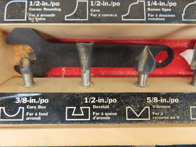 Craftsman 10 pc Router Bit Set in Wooden Case - McSherry Auction ...