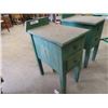 Image 2 : Painted 1/2 Moon Stand + (2) Night Stands with Drawers - 1 Has Fixed Leg, 