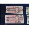 Image 2 : (10) Canadian Paper Bills-  (5) 1986 $2.00 Bills + (5) 1973 $1.00 Bills 