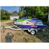 Image 2 : (1) 1996 + (1) 1995 Kawasaki 900 CC Jet Skis with Trailer , LED Lights, New Tires HAS TOD  - Running