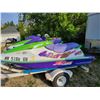 Image 3 : (1) 1996 + (1) 1995 Kawasaki 900 CC Jet Skis with Trailer , LED Lights, New Tires HAS TOD  - Running