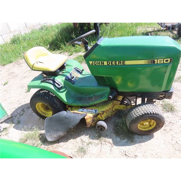 John Deere 160 Riding Mower - Complete Except NO Engine