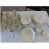Image 2 : Calvin Klein Dinnerware - Nomad Pattern- (14) 9" Plates, (11) Soup Bowls, 