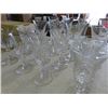 Image 4 : 16 Val St. Lambert Glasses, Glendale pattern. 4 styles: Water Goblet: 6 3/4" 