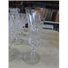 Image 5 : 16 Val St. Lambert Glasses, Glendale pattern. 4 styles: Water Goblet: 6 3/4" 