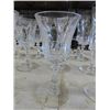 Image 2 : 16 Val St. Lambert Glasses, Glendale pattern. 4 styles: Water Goblet: 6 3/4" 