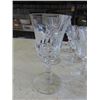 Image 3 : 16 Val St. Lambert Glasses, Glendale pattern. 4 styles: Water Goblet: 6 3/4" 