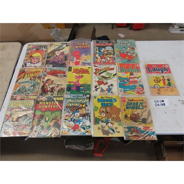 16 Vintage Comics ; Gold Key, Charlton, Archie, plus more - 12 cents + Up 