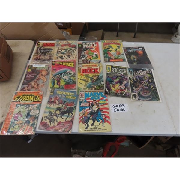 12 + 1 Assorted Comics ; Gold Key, Aquaman, Sgt. Rock, Lost in Space - 