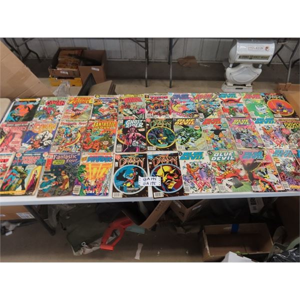 Assorted Marvel + DC Comics ; Conan, Fantastic 4, Blue Devil, Defenders, 