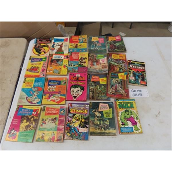 21 Assorted Comic Book Digest Magazines; Tarzan, Walt Disney, Gold Key