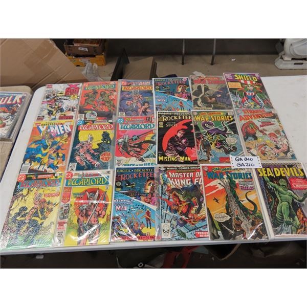 18 Assorted Comics ; Warlord, Star Spangled, War Stories, Sea Devils, plus