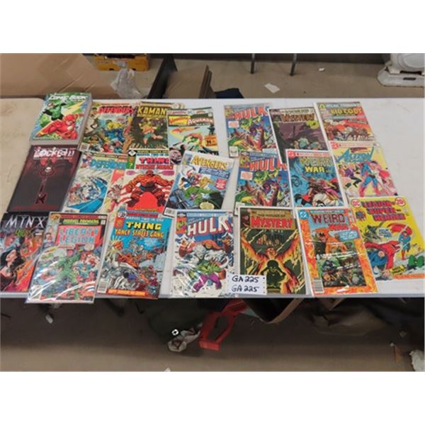 19 Assorted Comic Books; house of Mystery, Marvel 2 in 1, Hulk, Comic 