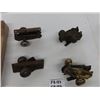 Image 7 : 4 Vintage Door Knob Sets - some Brass